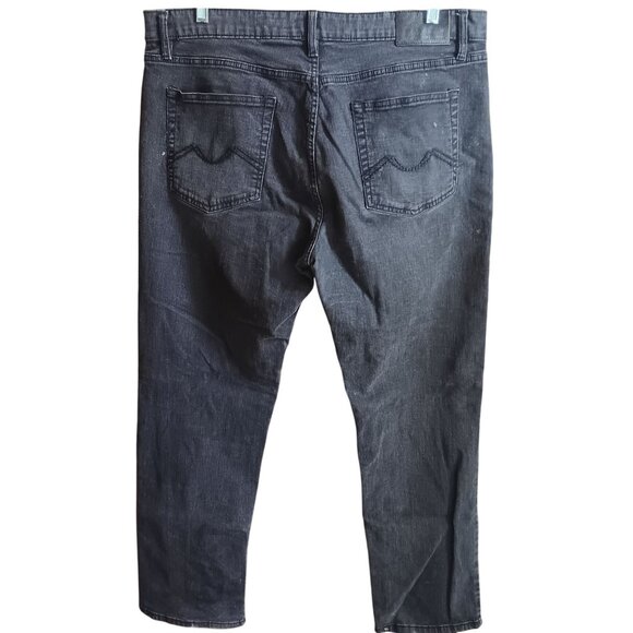 Y2K Vtg Mens Urban Star Distressed Charcoal Gray Denim Stretch Jeans 38x32 - Picture 1 of 7
